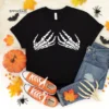 Skeleton Hands Shirt, Halloween Skeleton t-Shirt, Hand Bra Shirt, Funny Halloween Shirt, Halloween Skeleton Shirt, Skeleton tee