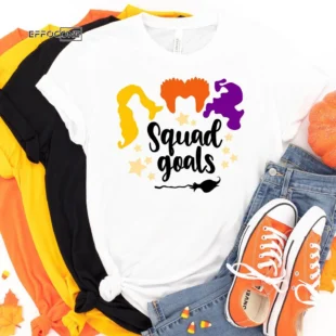 Squad Goals Halloween Tee, Halloween Shirt, Trick or Treat t-shirt, Funny Halloween Shirt, Sanderson Sisters Squad Goals Tee Shirt Halloween