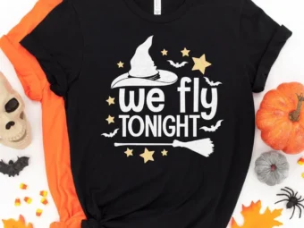 We fly tonight shirt for halloween, Halloween Shirt, Trick or Treat t-shirt, Funny Halloween Shirt, Gay Halloween Shirt