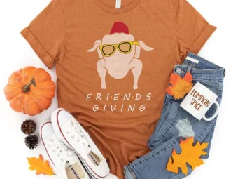 Friends Giving Thanksgiving T-Shirt Thanksgiving Shirt, Thanksgiving t shirt women's, men's, funny Thanksgiving 2021 t-shirts long sleeve