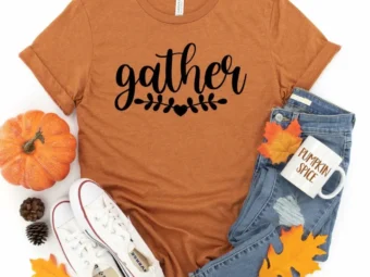 Gather Tee Shirt Thanksgiving Shirt, Thanksgiving t shirt womens, family thanksgiving shirts, funny Thanksgiving 2021 t-shirts long sleeve