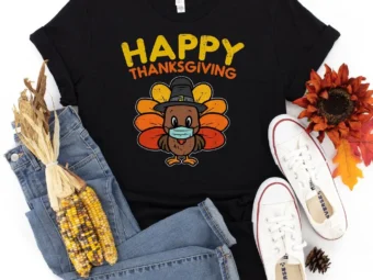 Happy Thanksgiving Mask Thanksgiving Shirt, family thanksgiving shirts, funny Thanksgiving 2021 t-shirts long sleeve