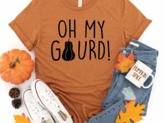 Oh my Gourd! Thanksgiving Shirt, Thanksgiving t shirt womens, family thanksgiving shirts, funny Thanksgiving 2021 t-shirts long sleeve