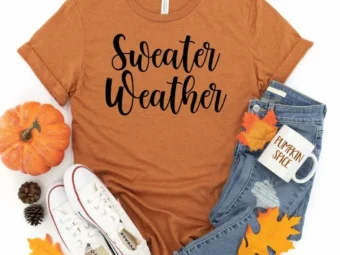 Sweater Weather Thanksgiving Shirt, Thanksgiving t shirt womens, family thanksgiving shirts, funny Thanksgiving 2021 t-shirts long sleeve