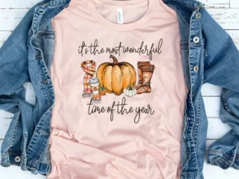 It's the Most Wonderful Time of the Year, Fall Pumpkin T-Shirt, Thanksgiving Shirt, Fall Tshirt, Pumpkin Shirt