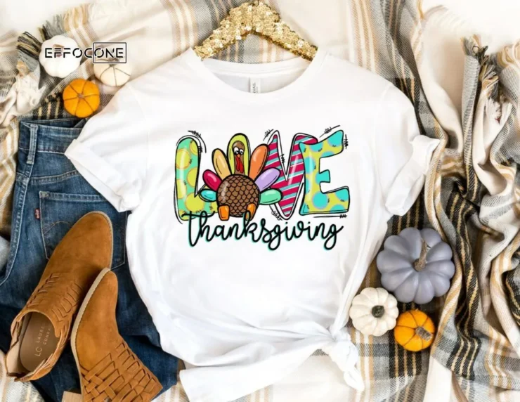 Love Thanksgiving Shirt, Fall Pumpkin T-Shirt, Thanksgiving Shirt, Fall Tshirt, Pumpkin Shirt, Thanksgiving Tee, Turkey Shirt