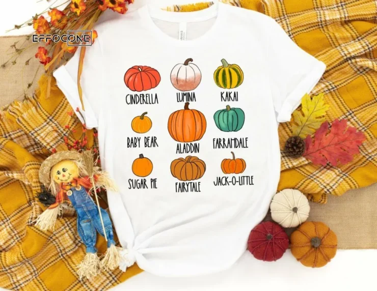 Pumpkin Varieties Shirt, Fall Pumpkin Shirt, Pumpkin Chart Shirt, Thanksgiving Shirt, Fall Tshirt, Pumpkin Shirt, Shirts for Fall