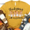 Thanksgiving With My Gnomies Shirt, Fall Pumpkin T-Shirt, Thanksgiving Shirt, Fall Tshirt, Pumpkin Shirt, Thanksgiving Tee