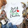 Just a Girl who Loves Christmas Shirt, Christmas Shirt, Christmas T-Shirt, Holiday Shirt, Christmas Gift Ideas, Christmas Gift