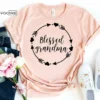 Blessed Grandma Wreath Shirt Grandma Shirt Promoted to