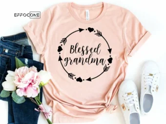 Blessed Grandma Wreath Shirt Grandma Shirt Promoted to