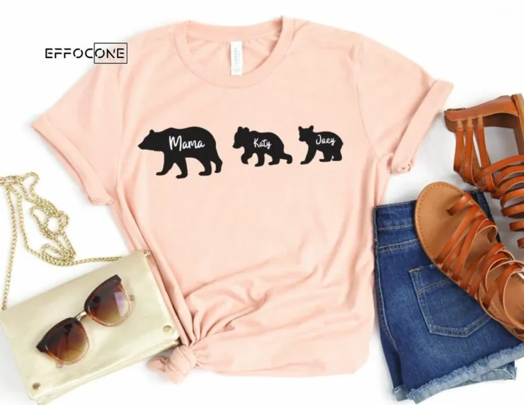 Custom Mama Bear with Cubs Shirt Mama Bear Shirt Mom Gift