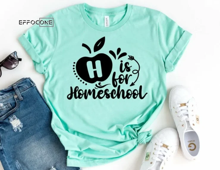 H is for Homeschool Shirt Homeschool Shirt Homeschooling