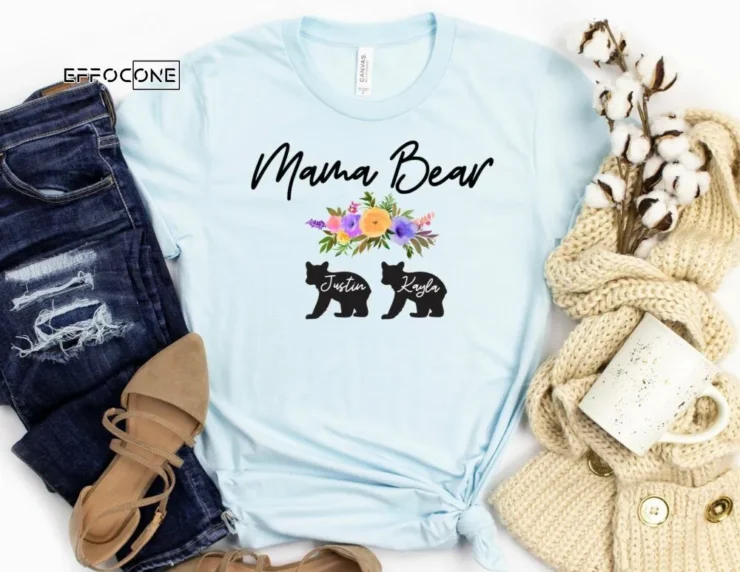 Mama Bear with Cubs Shirt Custom Mama Bear Shirt Funny Mom