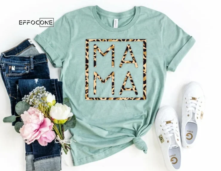 Mama Leopard Shirt Funny Mom Shirt Gift for Wife Mama