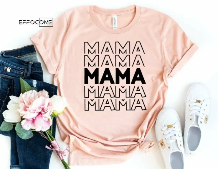 Mama Stacked Shirt Funny Mom Shirt Mama Shirt First