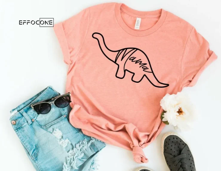 Mamasaurus Long Kneck Shirt Brontosaurus Mom Shirt Mama