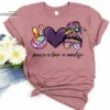 Peace Love Mom Life Tie Die Shirt Funny Mom Shirt Gift for