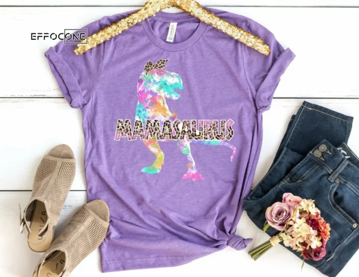 Watercolor Mamasaurus Shirt Mama Saurus Shirt Dinosaur Mama