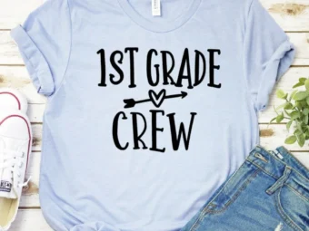 1st Grade Crew, Kindergarten Teacher Tee, Teacher Shirt