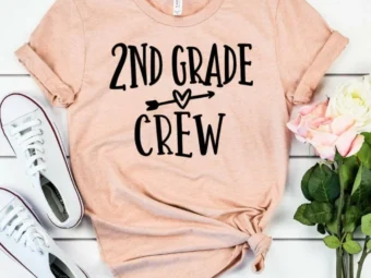 2nd Grade Crew, Kindergarten Teacher Tee, Teacher Shirt