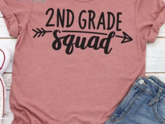 2nd Grade Squad, Kindergarten Teacher Tee, Teacher Shirt