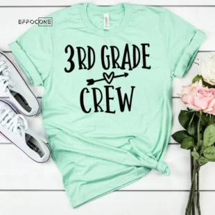 3rd Grade Crew, Kindergarten Teacher Tee, Teacher Shirt