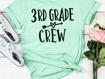 3rd Grade Crew, Kindergarten Teacher Tee, Teacher Shirt