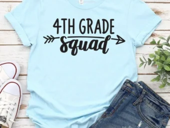 4th Grade Squad, Kindergarten Teacher Tee, Teacher Shirt