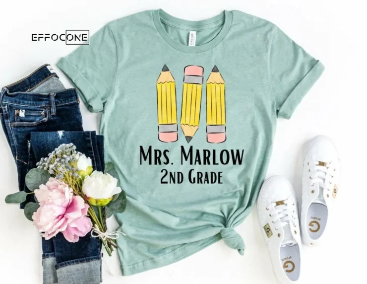 Custom Teacher Name and Grade Shirt, Kindergarten Teacher