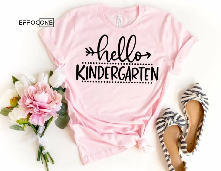 Hello Kindergarten, Kindergarten Teacher Tee, Teacher