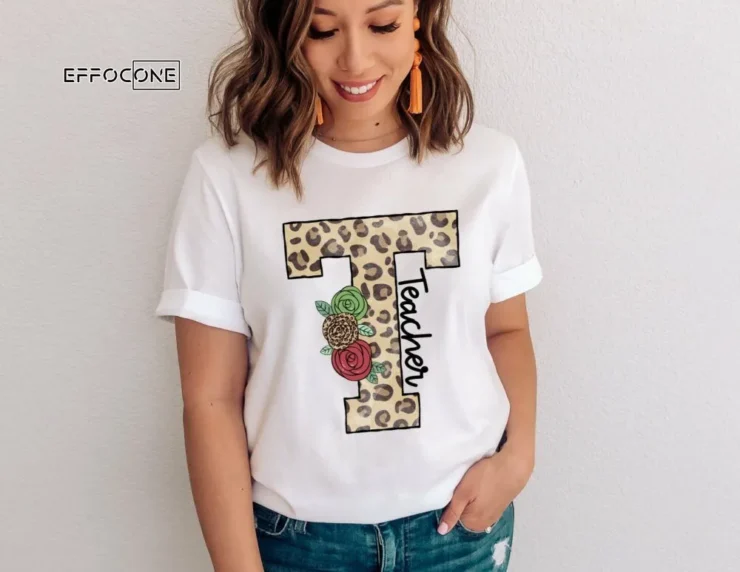 Leopard Teacher Shirt, Kindergarten Teacher Tee, Teacher