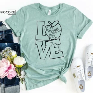 Love Kindergarten Shirt, Kindergarten Teacher Tee