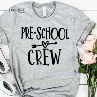 Pre-School Crew, Kindergarten Teacher Tee, Teacher Shirt