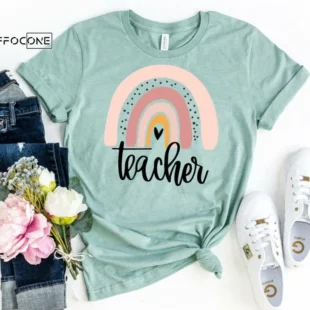 Teacher Rainbow Shirt, Kindergarten Teacher Tee, Teacher