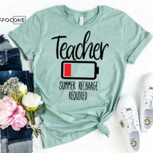 Teacher Summer Recharge Required, Kindergarten Teacher Tee