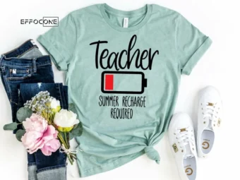 Teacher Summer Recharge Required, Kindergarten Teacher Tee