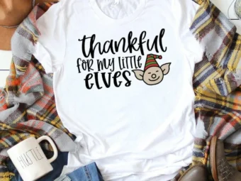 Thankful for my Little Elves, Teacher Christmas Shirt