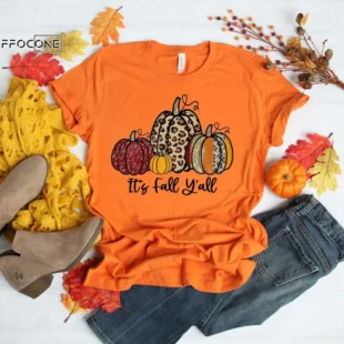 It's Fall Y'All Thankful Grateful Blessed Shirt