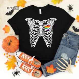 Love Skeleton Halloween Shirt, Trick or Treat t-shirt, Funny Halloween Shirt, Fun Love Halloween Shirt