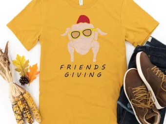 Friends Giving Thanksgiving T-Shirt Thanksgiving Shirt, Thanksgiving t shirt women's, men's, funny Thanksgiving 2021 t-shirts long sleeve