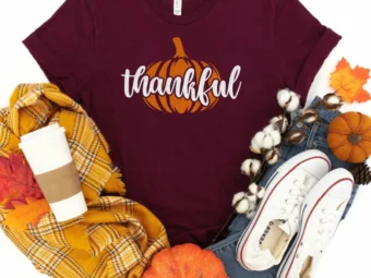 Thankful Pumpkin Tee Thanksgiving Shirt, Thanksgiving t shirt womens, family thanksgiving shirts long sleeve