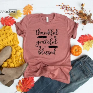 Thankful Grateful Blessed Shirt With Arrow Fall Shirt Hello