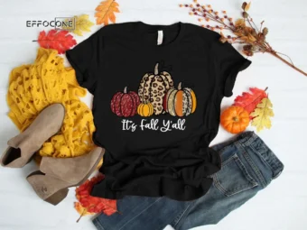 It's Fall Y'All Thankful Grateful Blessed Shirt