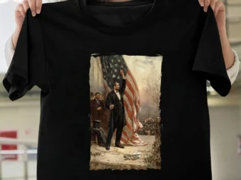 American Flag Abraham Lincoln for the Fourth of July Independence Day