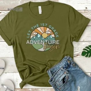 Let the 1st Grade Adventure Begin, First Grade Shirt, Back to School Shirt, First Grade Teacher Shirt, First Grader Shirt, 1st Grade Teacher