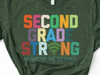 Second Grade Strong, Distance Learning, Zoom School, Virtual School, Second Grade Shirt, Second Grade Teacher, Second Grade Team