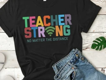 Teacher Strong, Distance Learning, Zoom School, Virtual School, Teacher Shirt, Virtual Teacher, Grade Team Shirt