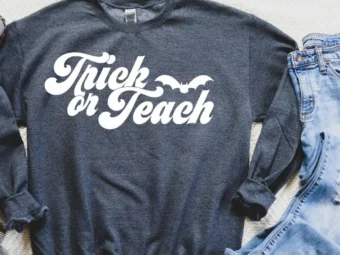 Trick or Teach Sweatshirt, Spooky Teacher, Halloween Teacher, Teacher Sweatshirt, Fall Teacher, Funny Teacher, Cute Halloween, Fall Sweater
