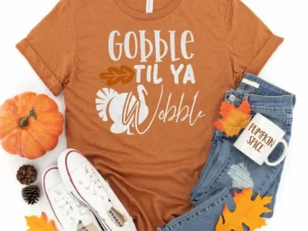 Gobble Til Yal Wobble, Thanksgiving t shirt womens, family thanksgiving shirts, funny Thanksgiving 2021 t-shirts long sleeve